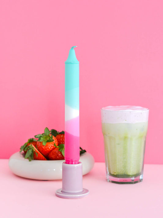 Taper candle- Summer Party / Strawberry Matcha Latte