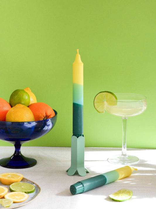 Taper candle- Summer Party / Green Lemonade