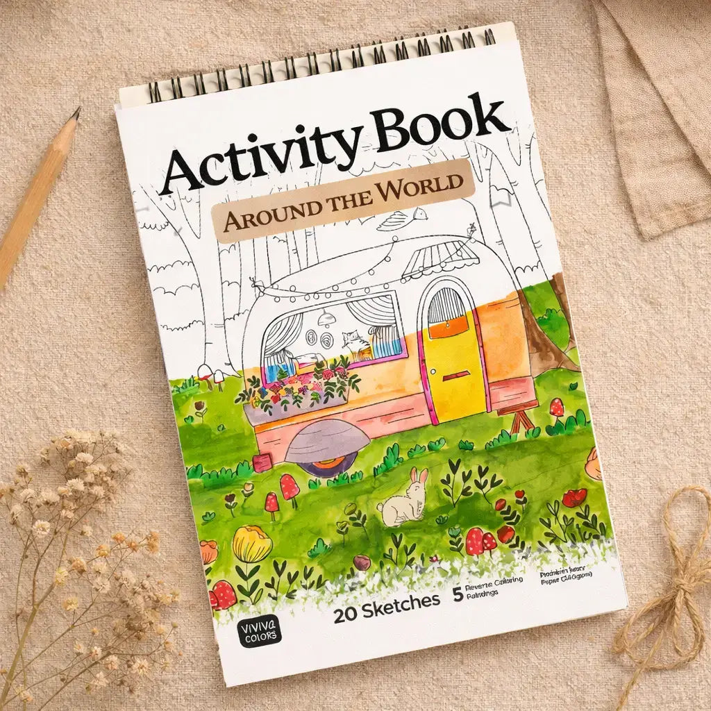 Around the World Coloring Book - A5