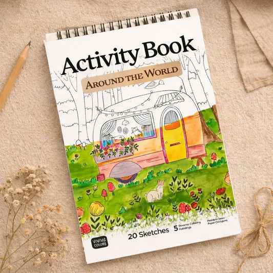 Around the World Coloring Book - A5