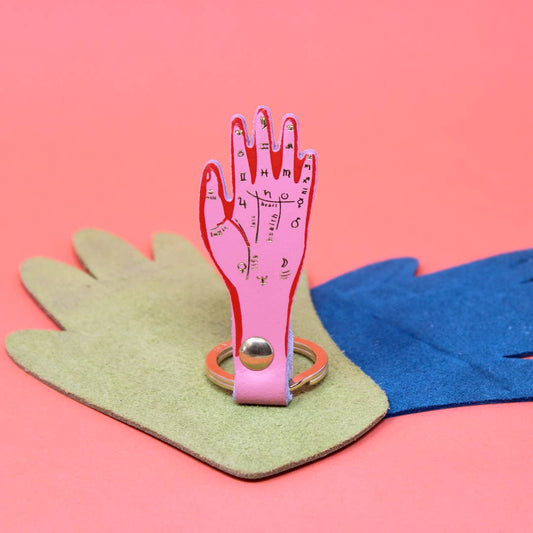 Palmistry Key Fob: Pale Pink