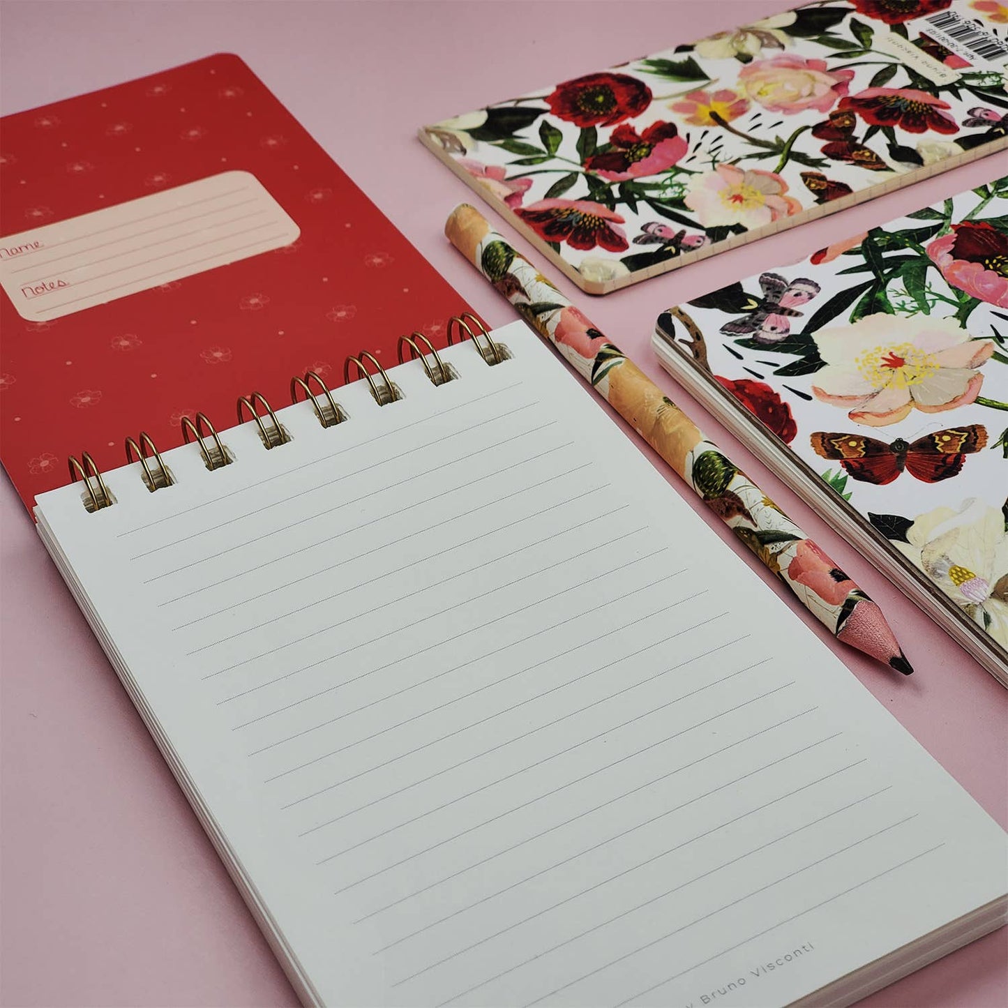 Small Spiral Notebook - Peonies