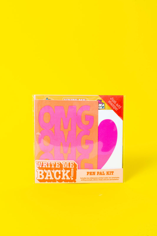 Write Me Back Pen Pal Kit - OMG + Heart Letter Writing