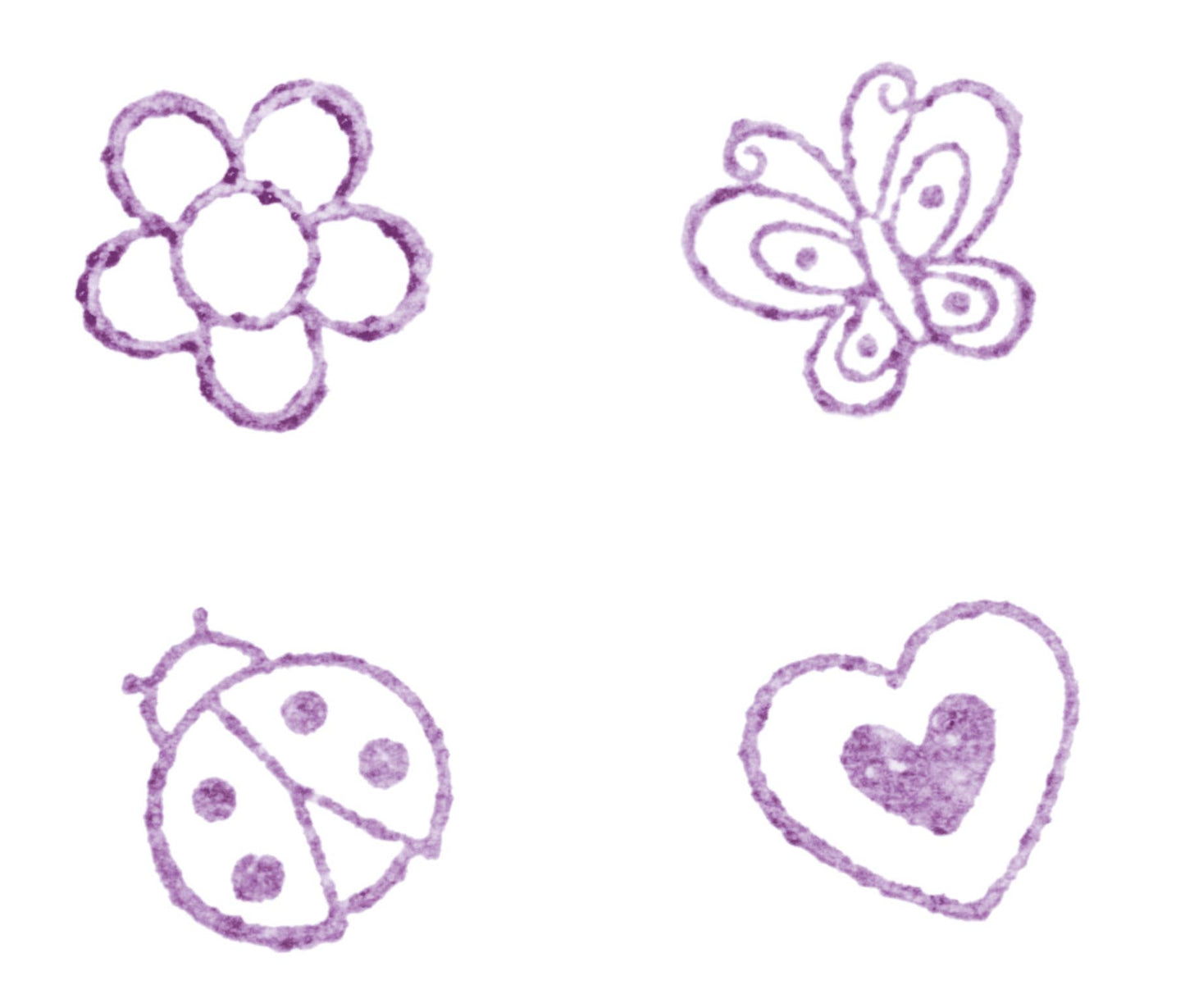 Mini Stamp Sets with Case, 8 stamps, Art Kit, Ink, Decorate