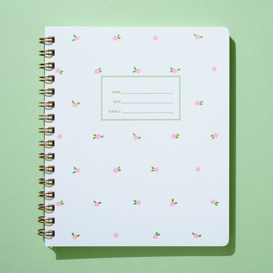 Mini Floral Pink Lined Notebok