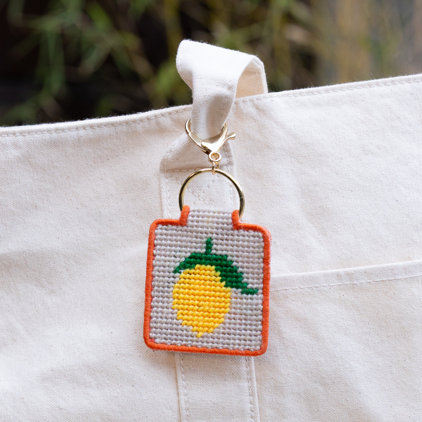 Needlepoint Keychain Kit - Lemon