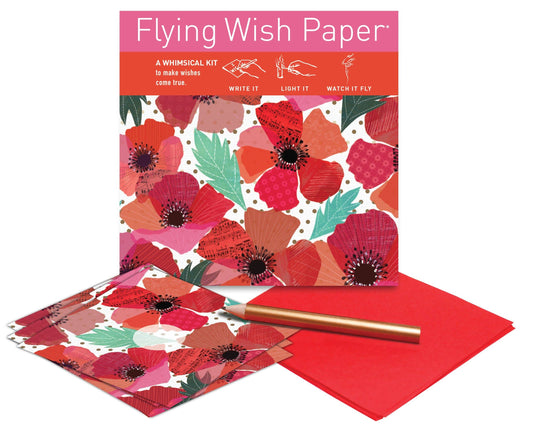 Flying Wish Paper Mini Kit - Poppies