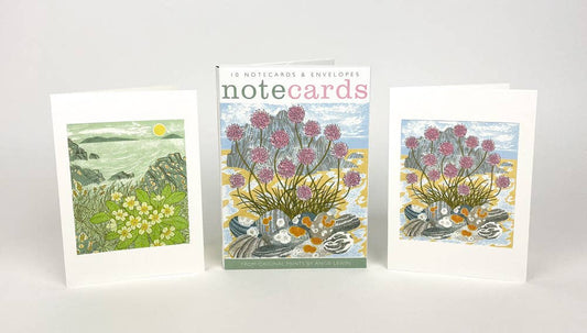 Sea Pinks and Pebbles / Island Shore Notecards - Angie Lewin