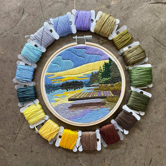 Embroidery Kit - Lakeside (5")
