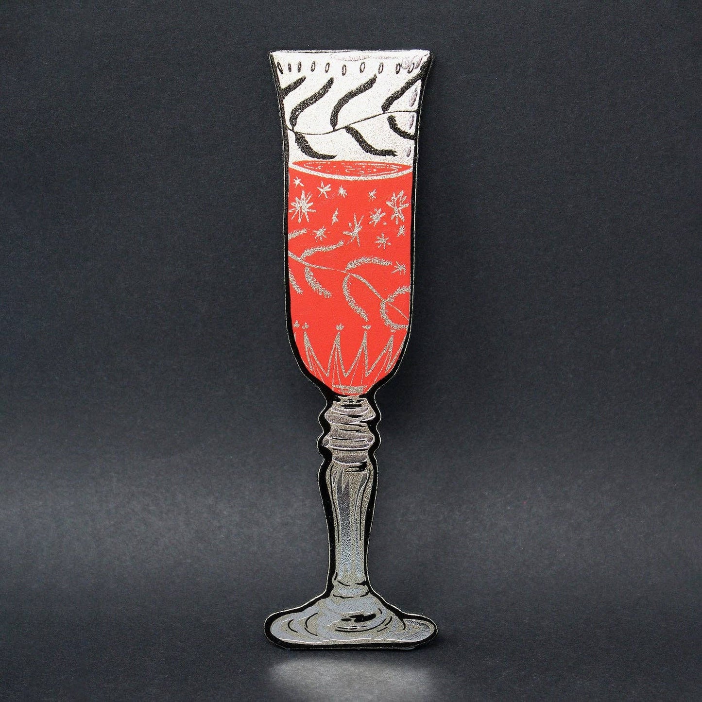 Wine Glass Bookmark: Heritage Blue