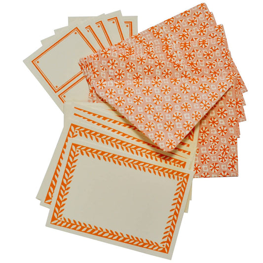 Set of Notecards and Envelopes Sea Urchin Neon