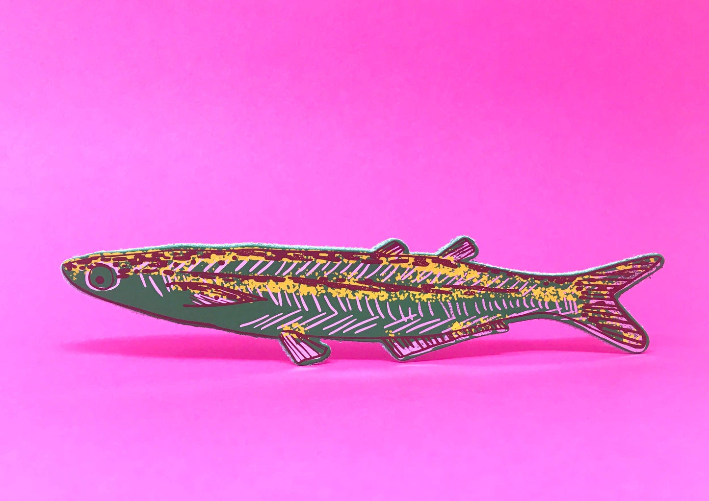 Fish "Any Fin is Possible" Bookmark: Dark Red