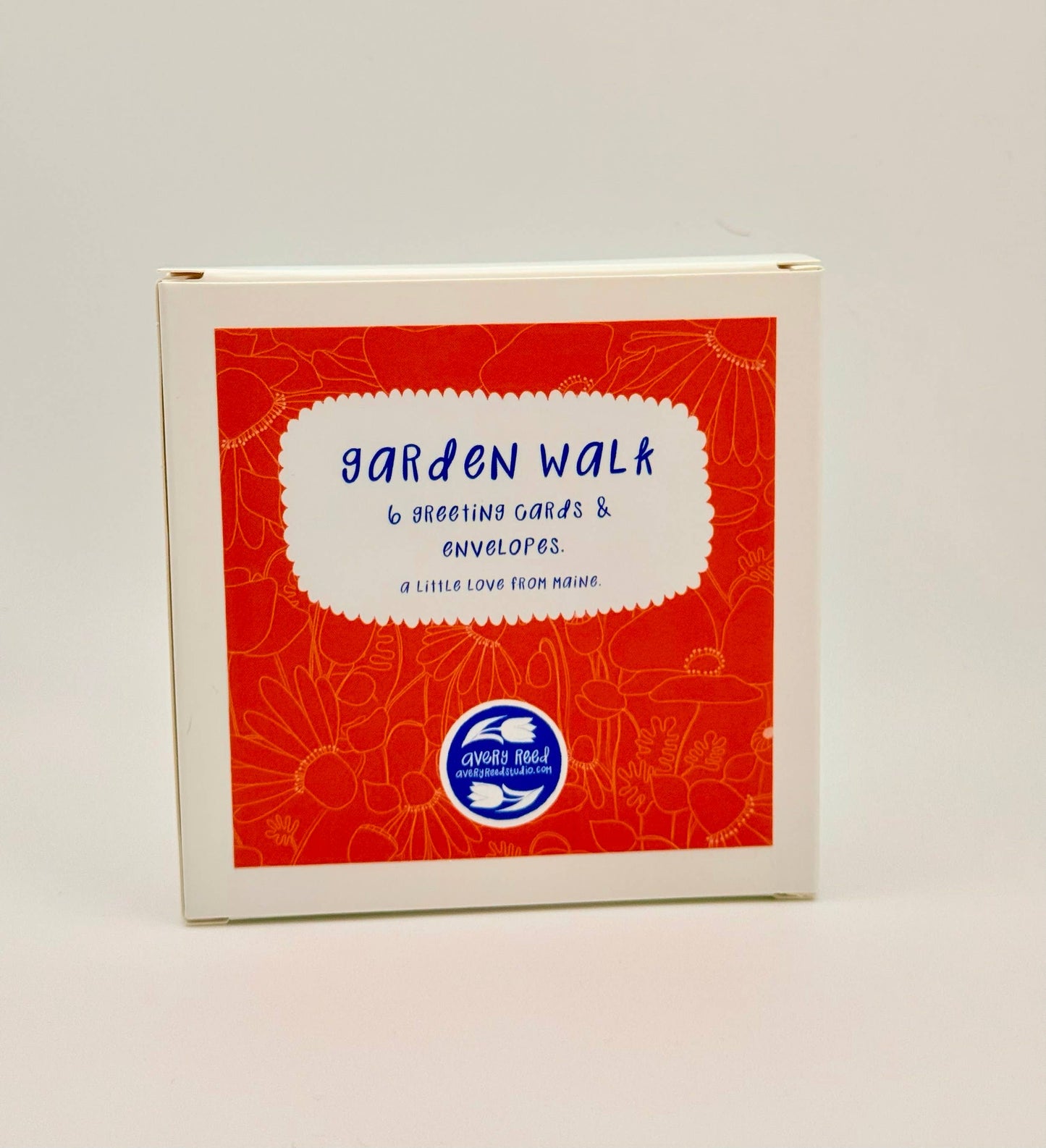 Garden Walk Greeting Card Set | Set of 6 Square Cards