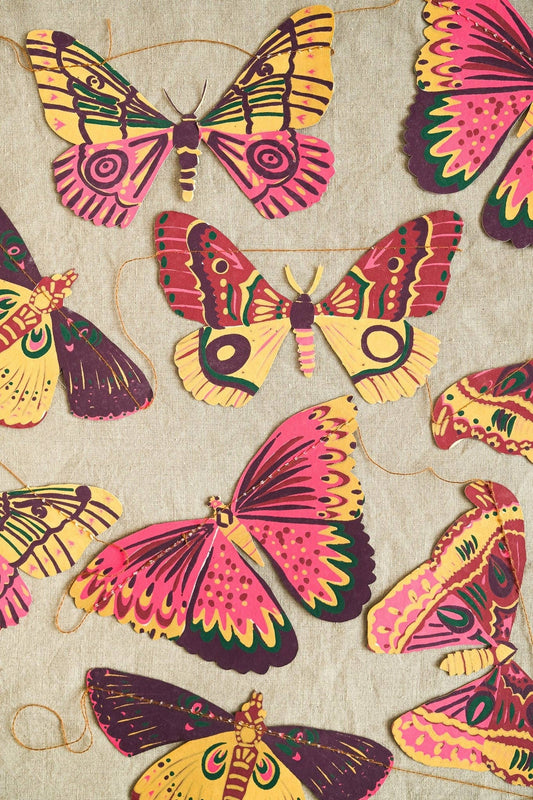COLOURFUL BUTTERFLIES SEWN GARLAND
