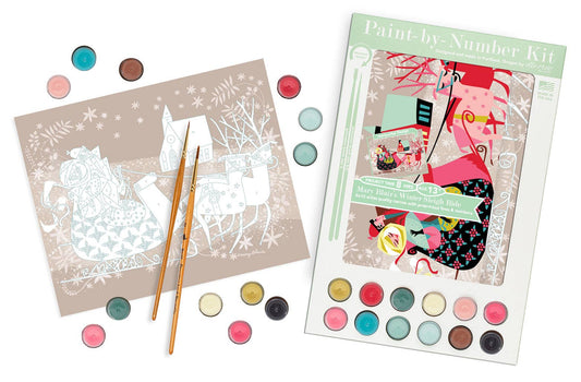 Mary Blair's Winter Sleigh Ride Paint-by-Number Kit