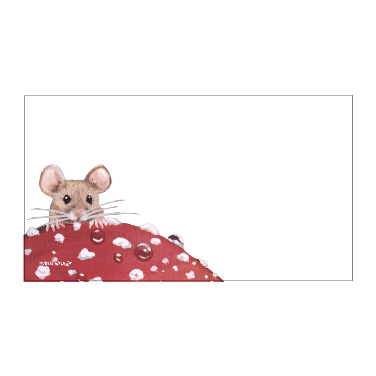 Mouse & Red Toadstool Tiny Cards | Pack of 60 "Love Notes"