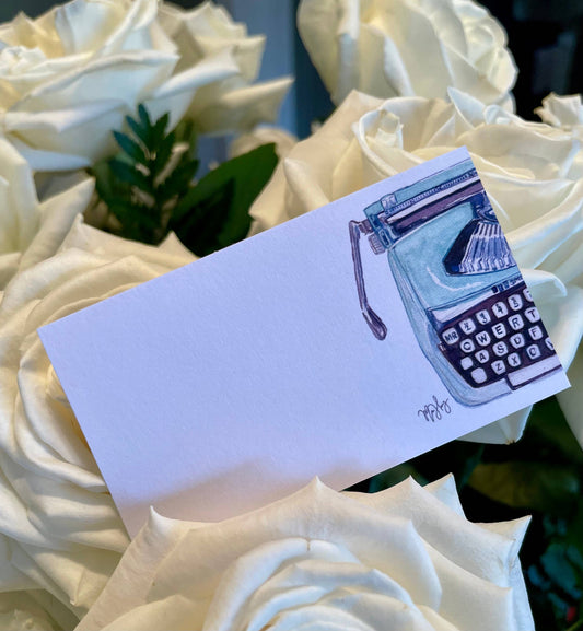 Vintage Blue Typewriter "Love Notes" | Pack of 60 Tiny Cards