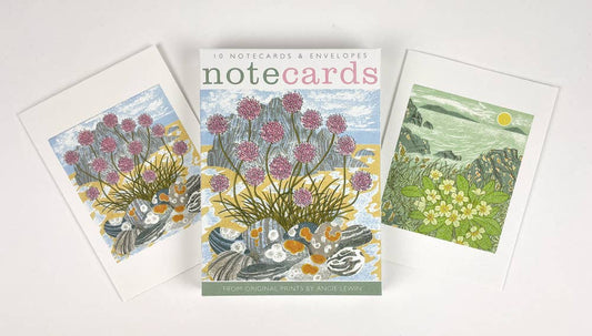 Sea Pinks and Pebbles / Island Shore Notecards - Angie Lewin
