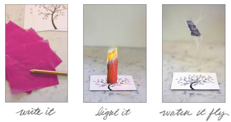 Flying Wish Paper Orange Blossom