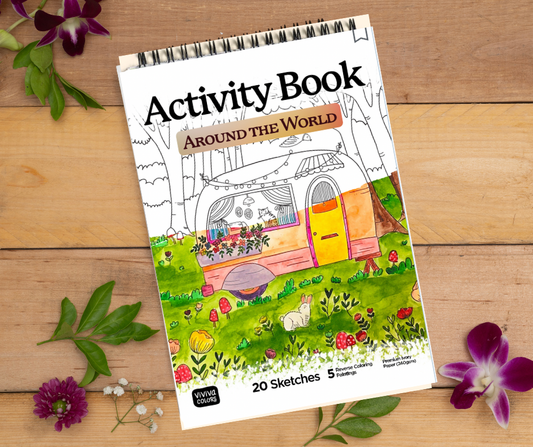 Watercolor Coloring Book - Around the World