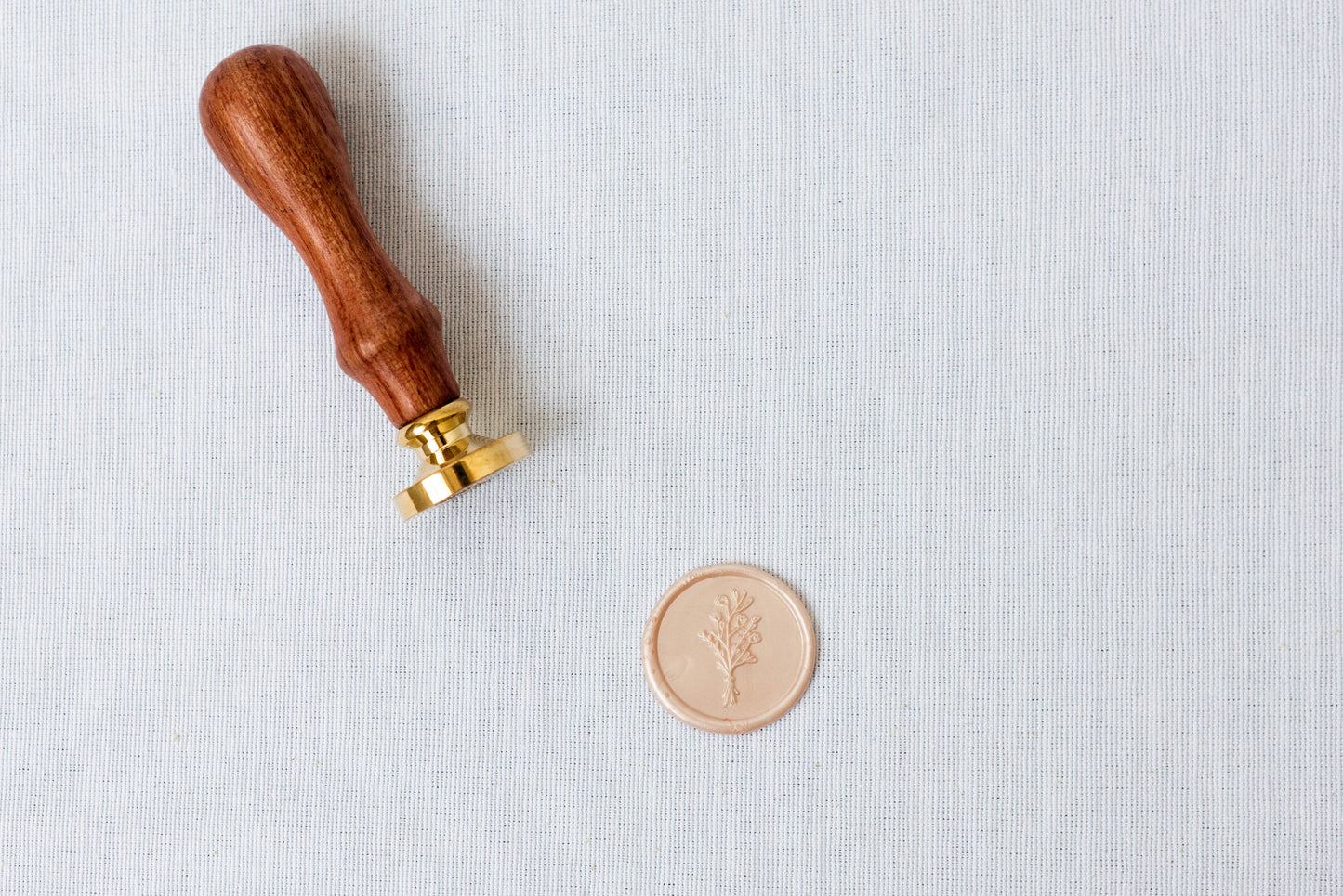 Floral Bouquet Wax Seal Stamp Kit: Call Me Coral / Jar of Sealing Wax Beads
