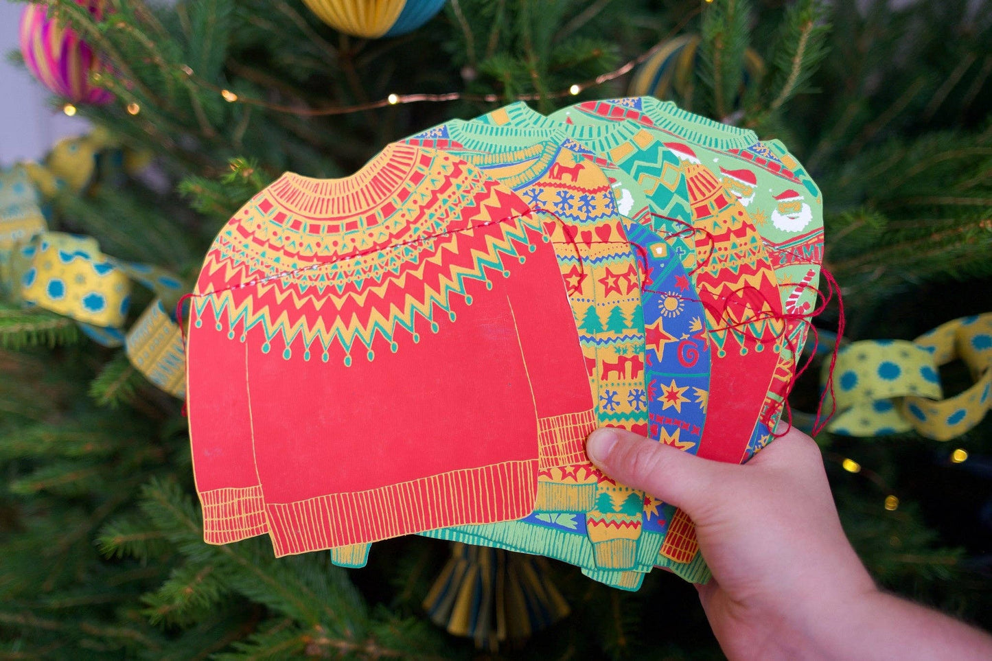 CHRISTMAS JUMPERS SEWN GARLAND
