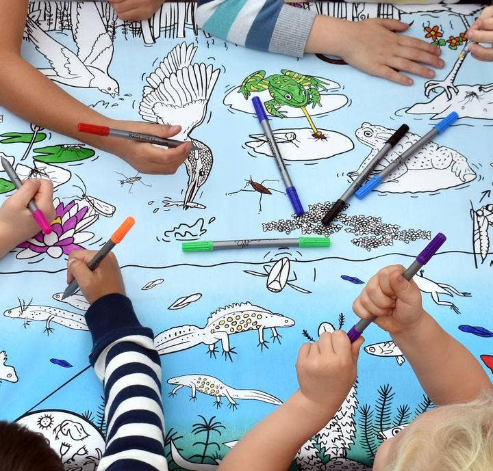 Coloring Play Tablecloth - Nature & Wildlife