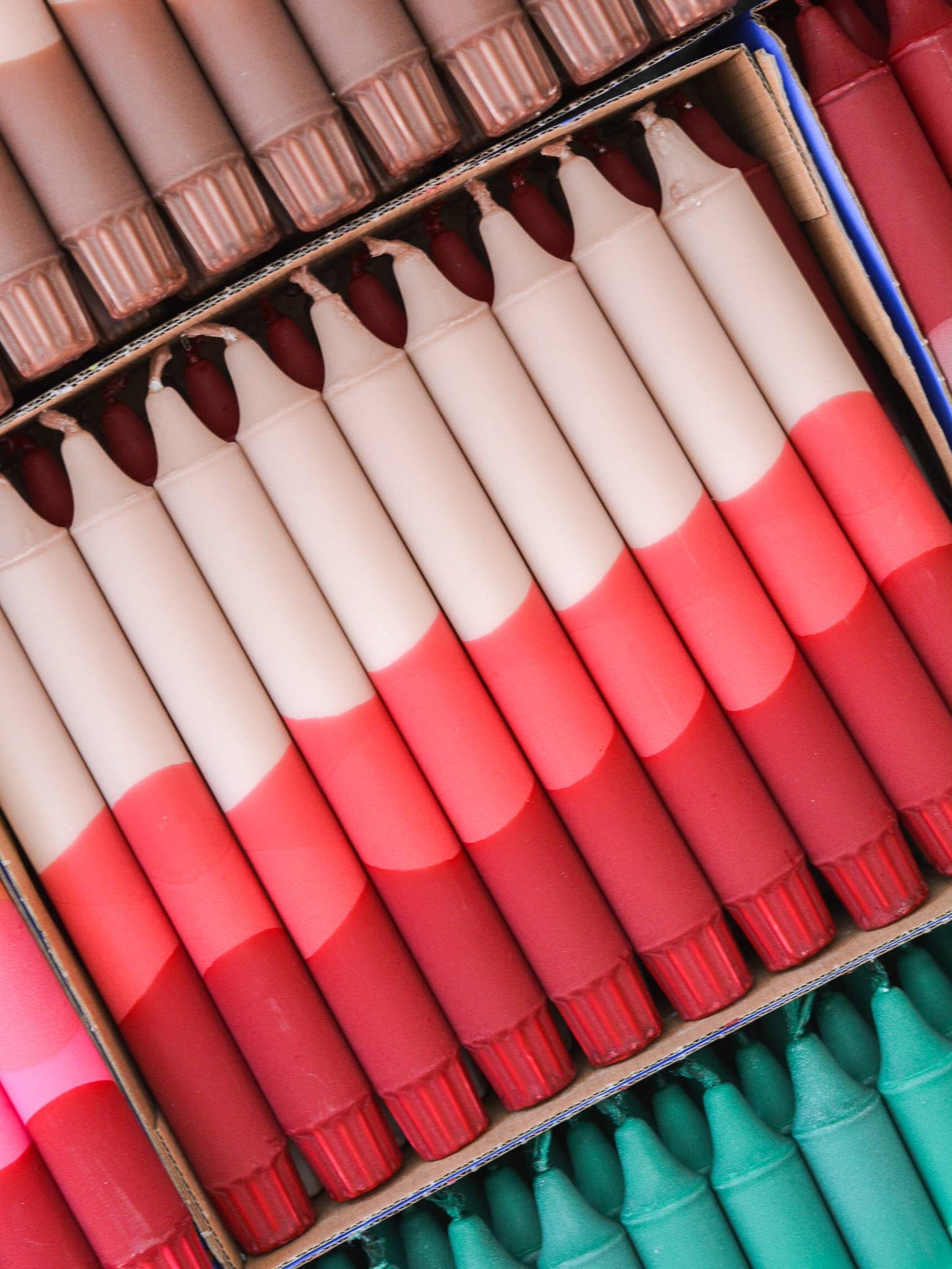 Taper candles- Autumn vibes / Beige / Fuchsia Pink /Burgundy