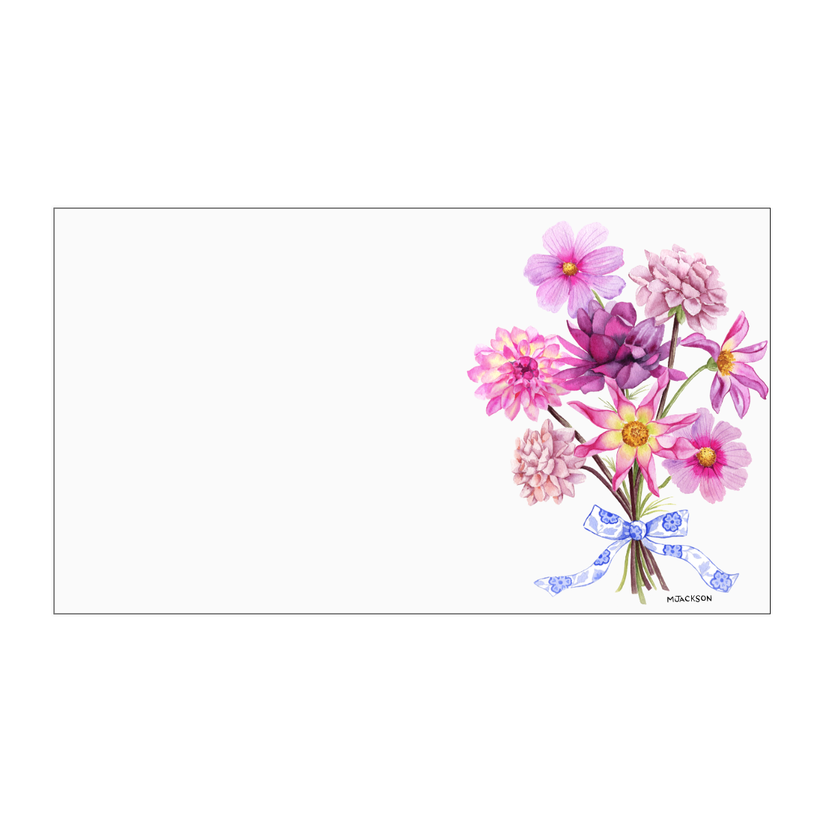 Dahlia Bouquet Tiny Cards | Pack of 60 "Love Notes"