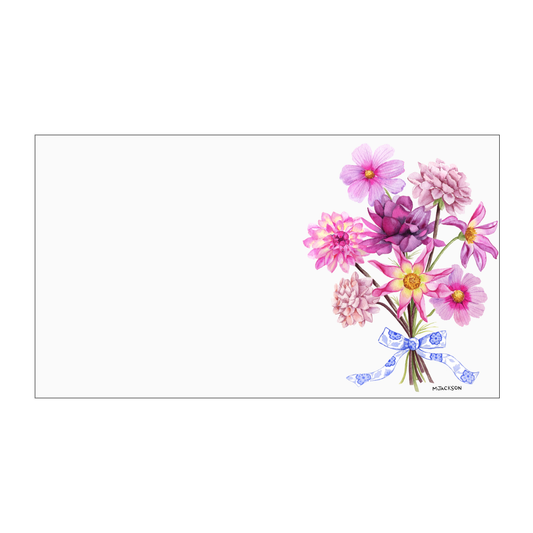 Dahlia Bouquet Tiny Cards | Pack of 60 "Love Notes"