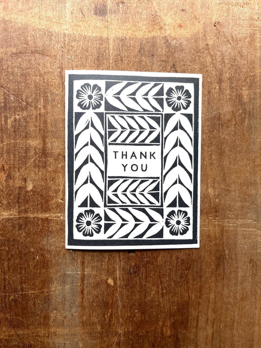 "Thank You,"  Block Printed Boxed Set