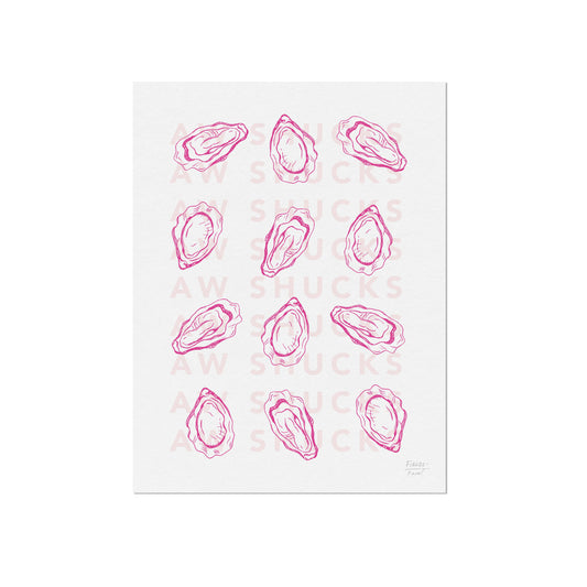 Pink Aw Shucks - Oyster Art Print: Matte Photo / 8x10