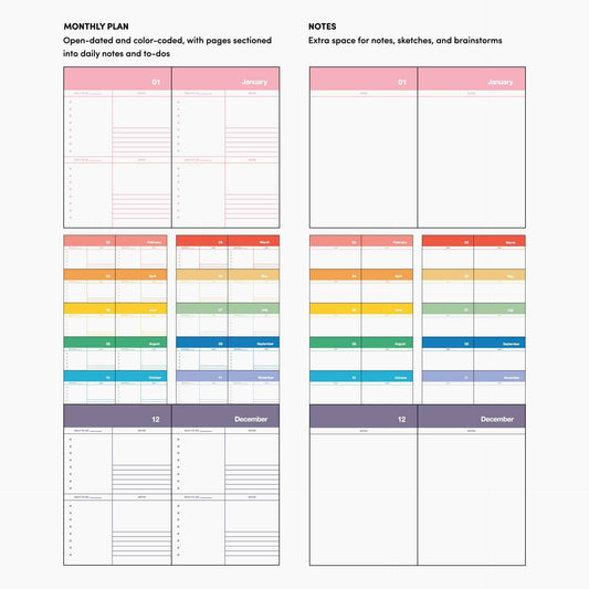 Spectrum Planner - Color-Blocked Cover: Earthy
