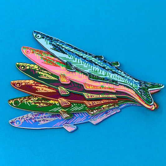 Fish "Any Fin is Possible" Bookmark: Dark Red