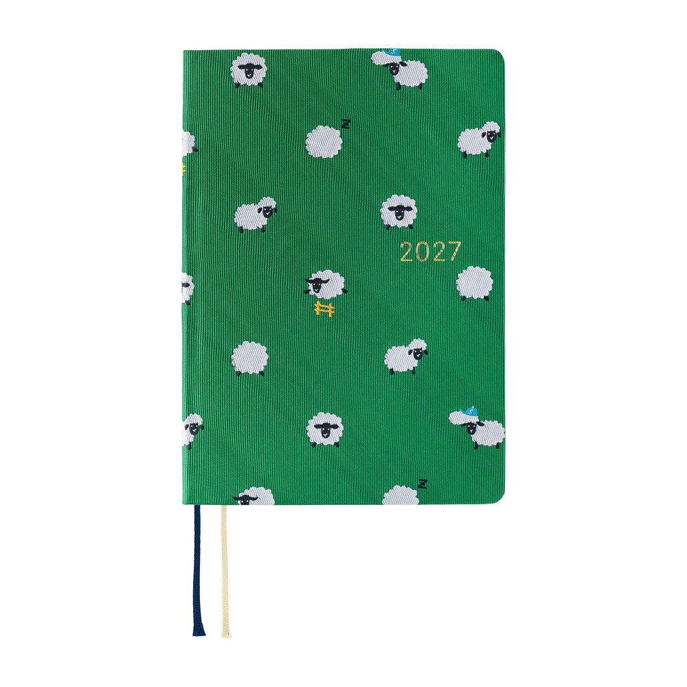 2027 Hobonichi A5 Hon - Bow & Tie: Sheep Sheep Sheep