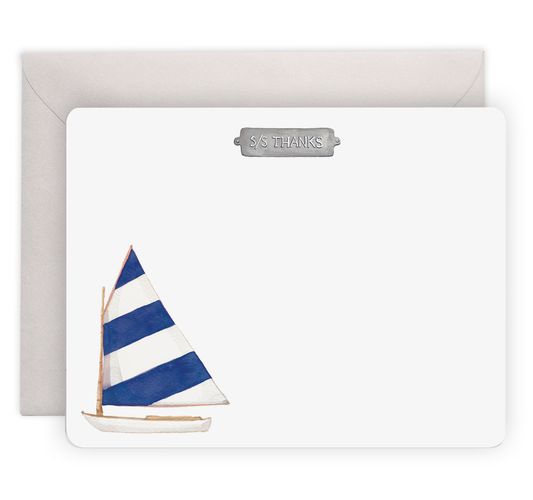 S/S Thanks Flat Notes | Sailboat Thank You (Boxed Set of 8)