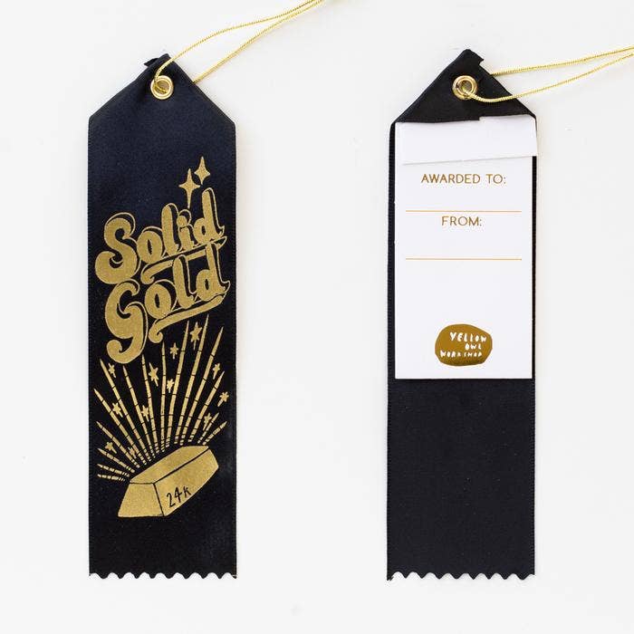 24k Solid Gold Award Ribbon