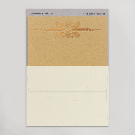 Desert Sunrise Letterpress Writing Set (Kraft/ Paper Bag)