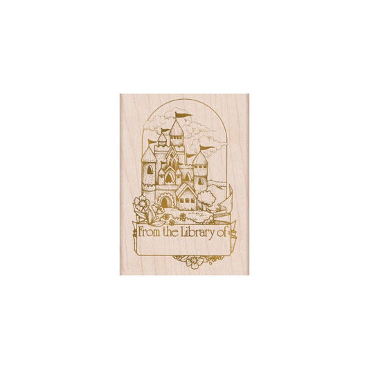Castle Book Plate Handmade Rubber Stamp