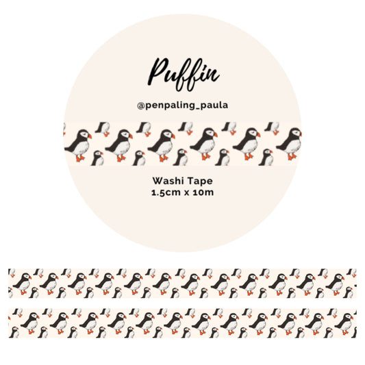Puffins Washi Tape