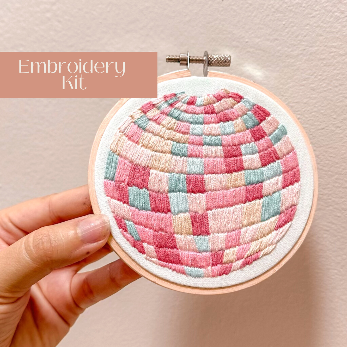 Pink Disco Beginner Embroidery Kit