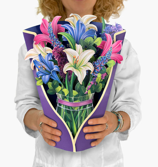 Lilies & Lupines Pop-up Greeting Cards