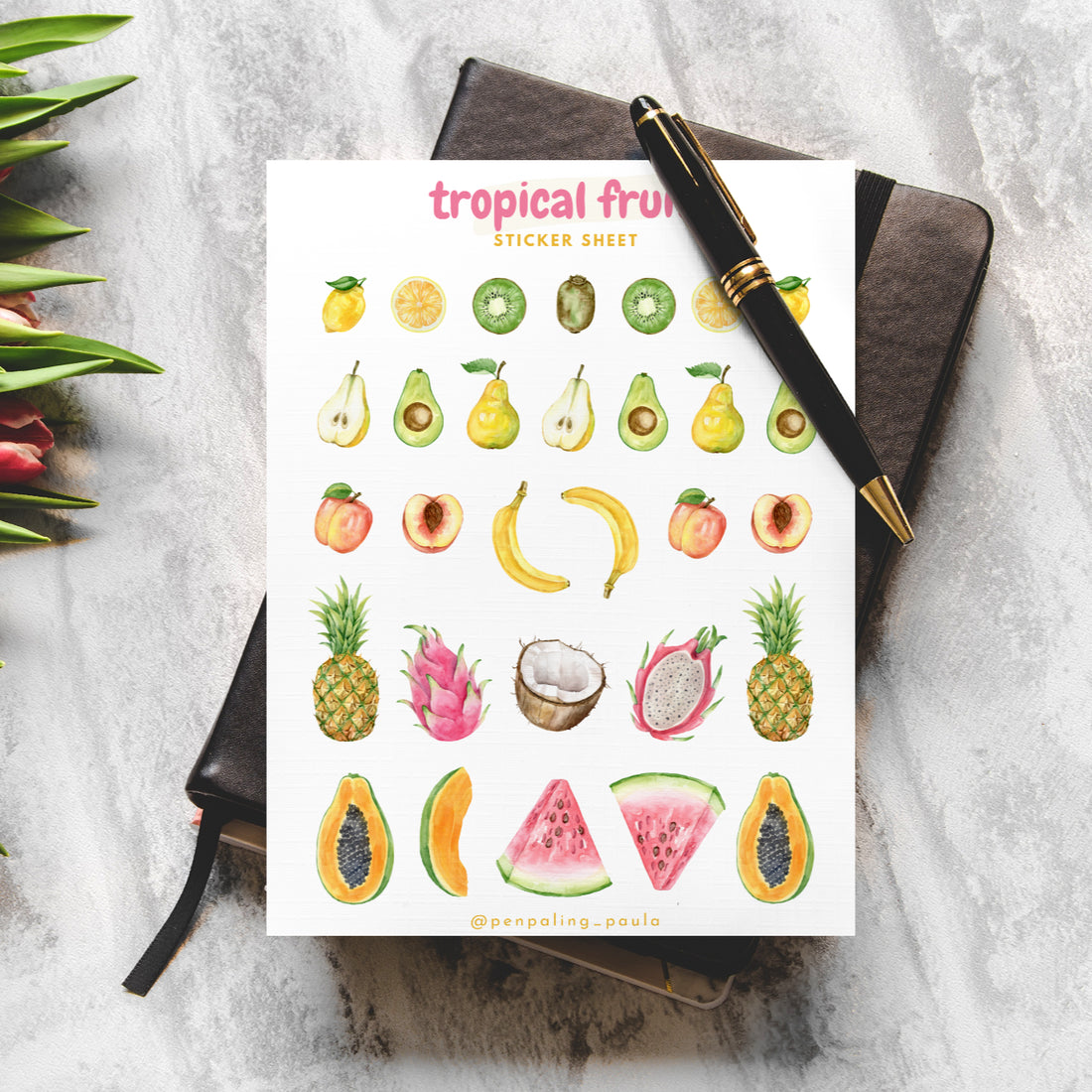 Tropical Fruit Sticker Sheet
