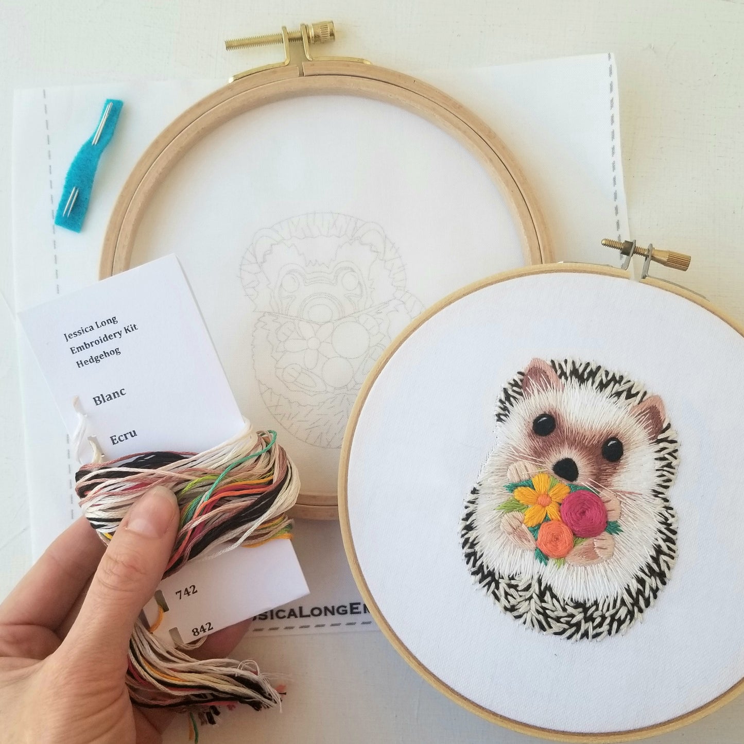 Embroidery Beginner's Kit - Hedgehog