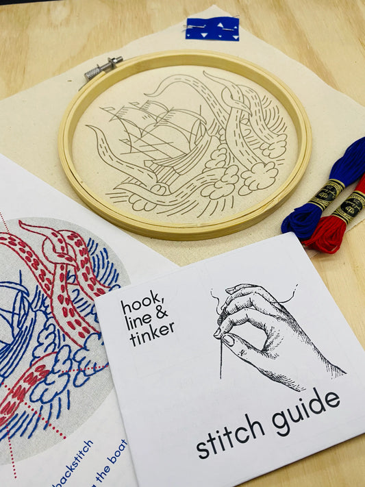Kraken Embroidery Kit