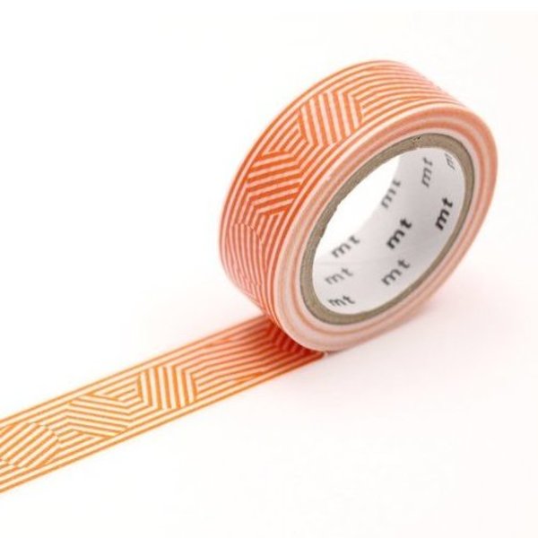 Washi Tape - Orange Geo Stripes