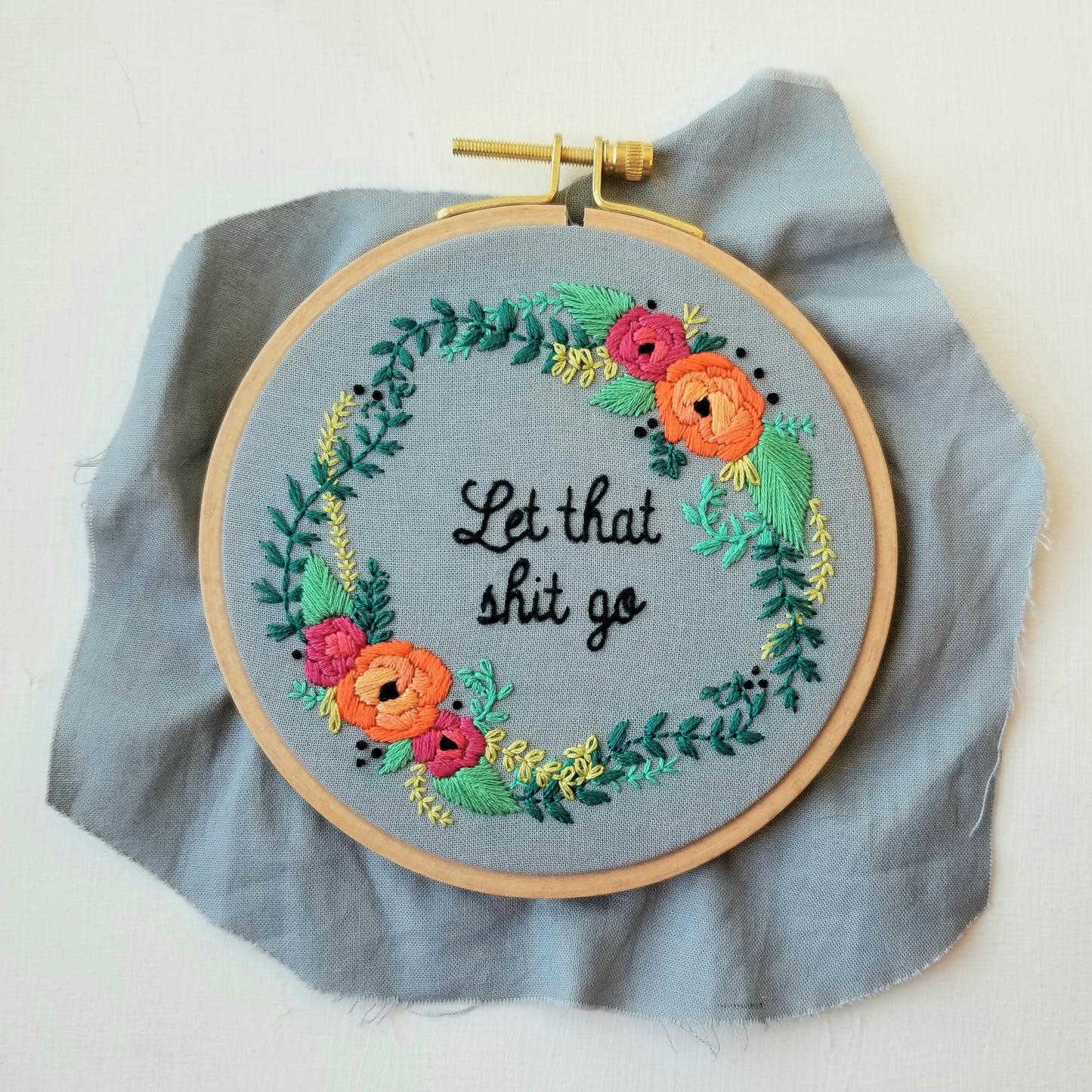 Embroidery Beginner's Kit - Let That Shit GO