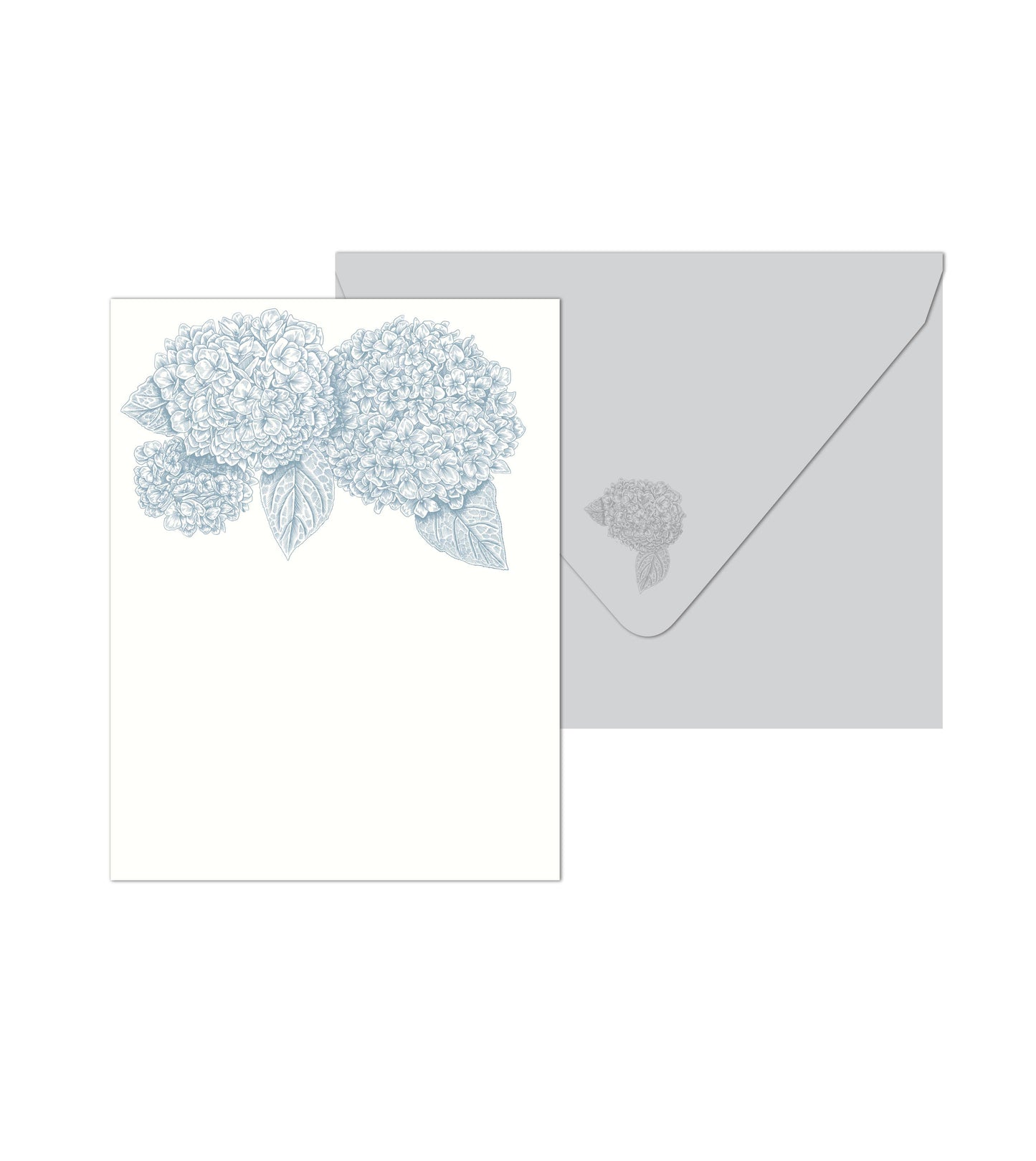 Hydrangea Flat Card Pack- Letterpress