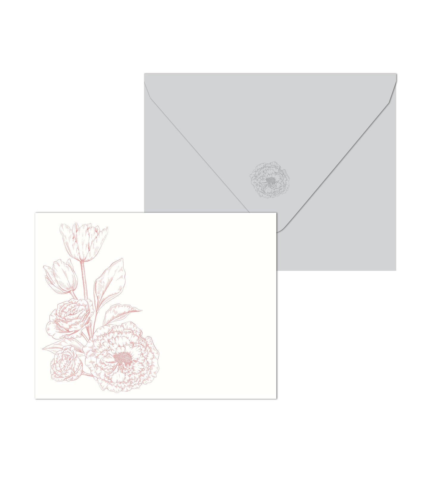 Bouquet Flat Card Pack- Letterpress