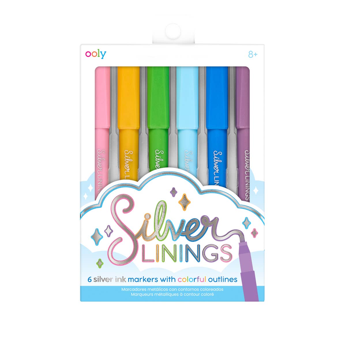 Silver Linings Outline Markers - Set of 6 – The Paper Canopy